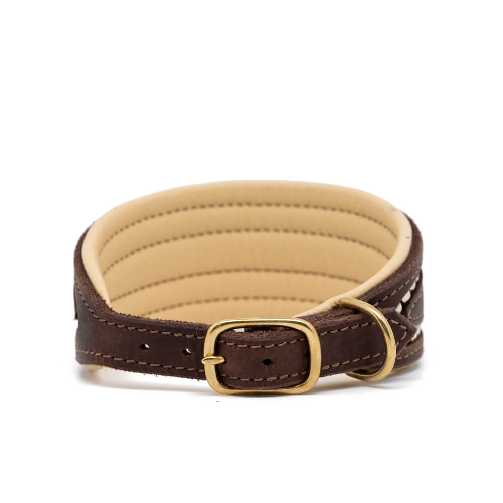 Sofortkauf Windhundhalsband „Iconic“ aus Fettleder 30-36cm