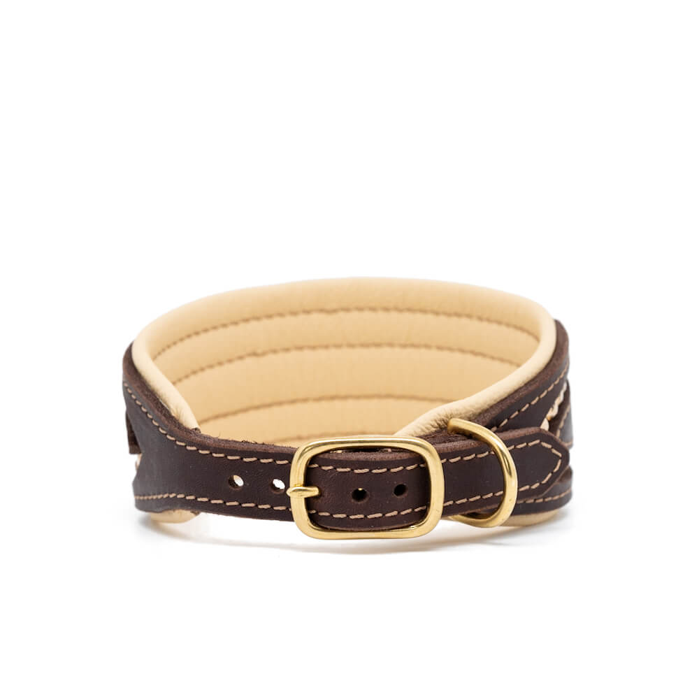Windhundhalsband „Iconic“ aus Fettleder 5-6cm